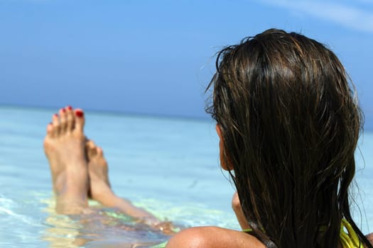 Woman in the sea
