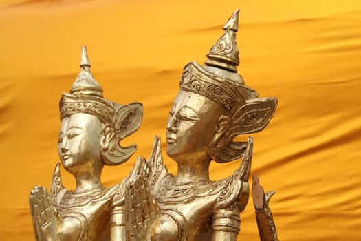 Statue in a buddhist temple, Thailand