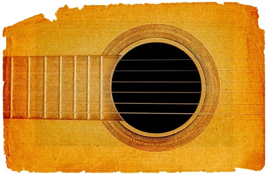background with guitar in grunge style