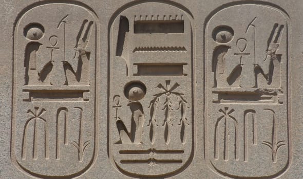 Egyptian hieroglyphics in Luxor