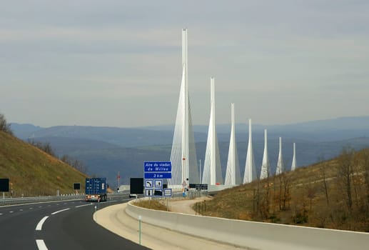 The highest bridge in the world,the "Millau Bridge"""