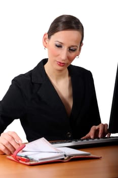 Secretary at the workplace