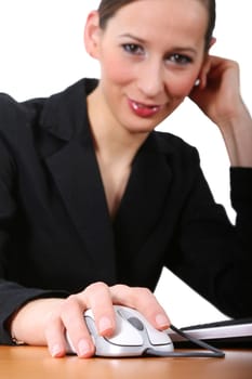 Businesswoman on computer