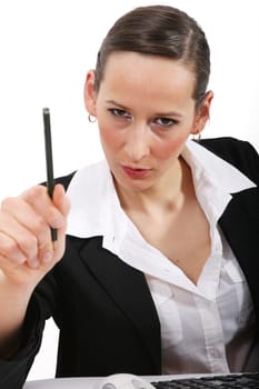 Businesswoman in anger