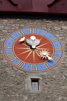 historical clock face,tower clock Luzer