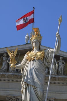 Pallas Athene in front of the Vienna Parliament