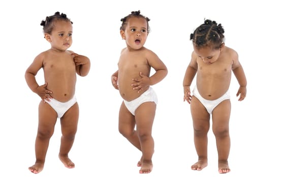Beautiful African-American triplets