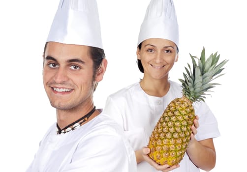 Team of two chefs