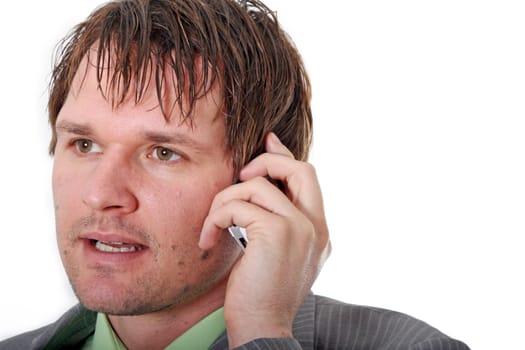 Businessman talking on the phone