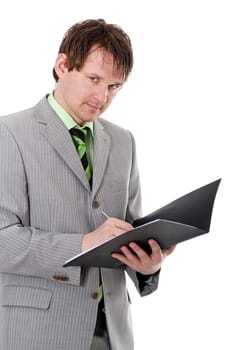 Businessman Writing Notes