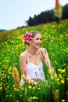 Woman with blossom