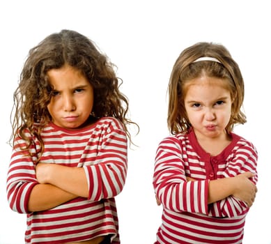 two girls in quarrel