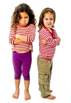 two girls in quarrel
