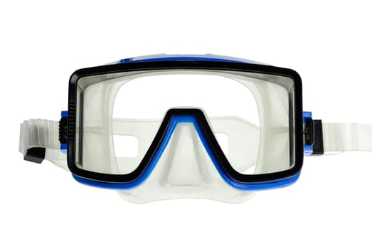 Diving goggles on white