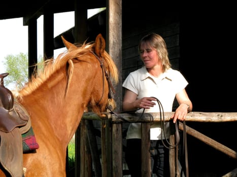 Woman and Horse
