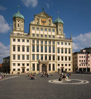 In front of Augsburg City Hall