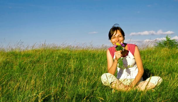 Young girl enjoying summer