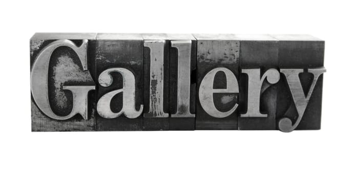 gallery in old metal type