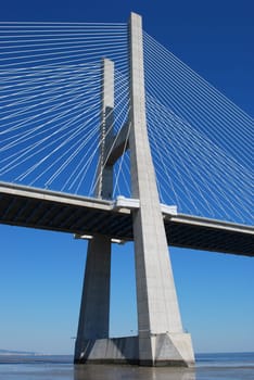 Vasco da Gama Bridge over River Tagus