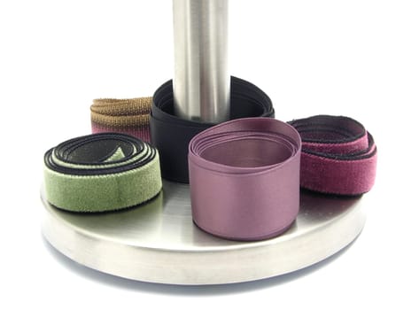 Multiple rolled-up textile straps