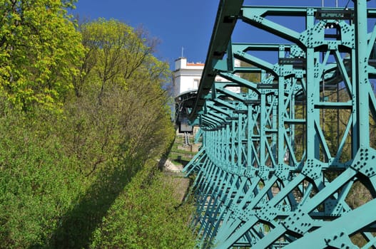 The Dresden suspension railway is considered to be the oldest operating mountain suspension railway in the world and at the same time the only mountain rail suspension railway in the world.