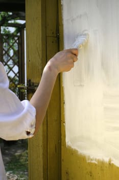 Painting the wall white