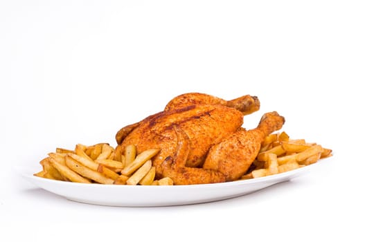 fried chicken with french fries