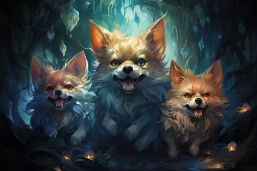 Enter the enchanting realm of the curious spirit foxes, mystical creatures that possess the ability to effortlessly traverse between the ethereal spirit world and the tangible physical realm.