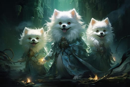 Enter the enchanting realm of the curious spirit foxes, mystical creatures that possess the ability to effortlessly traverse between the ethereal spirit world and the tangible physical realm.