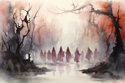 In the realm of fantasy, elusive mist walkers roam, their ethereal forms blending seamlessly with the swirling mists.