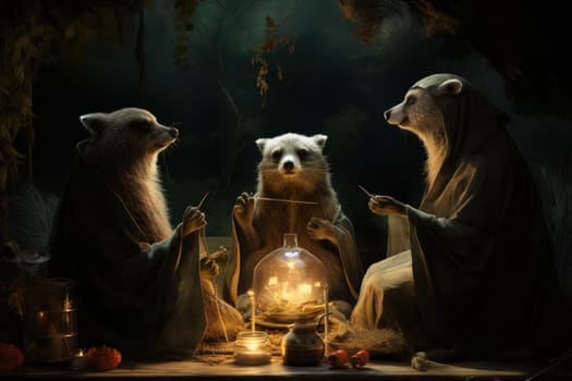 Enter a whimsical world where charming talking animals, with their enchanting voices and wisdom, offer sage advice to those in need.