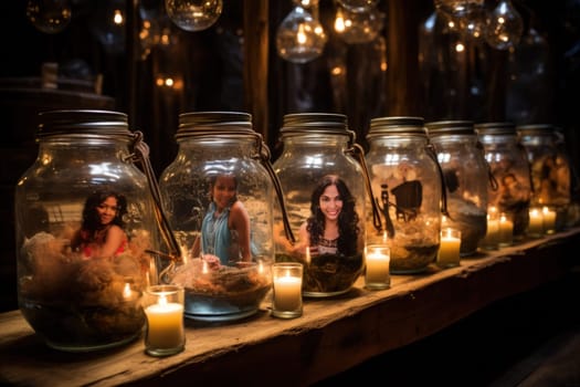 Step into a realm of ethereal beauty, where illuminated spirit lanterns serve as beacons of hope.