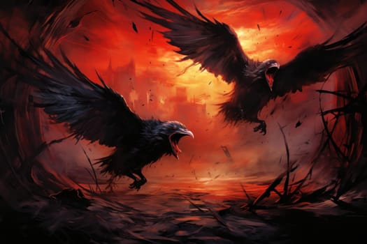 Enter the realm of fantasy and encounter the cursed wereravens, unfortunate beings caught in an eternal cycle of shifting between human and raven forms.