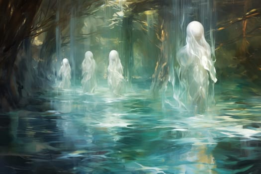 Delve into the realm of fantasy and witness the mesmerizing presence of elusive water elementals.