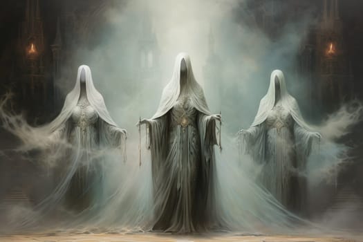 In the realm of fantasy, ethereal mist guardians watch over sacred sites, their presence veiled in a shroud of mist and mystery.