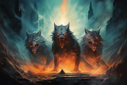 Venture into a mystical realm where fierce werewolves, under the enchanting light of the full moon, undergo their awe-inspiring transformation.