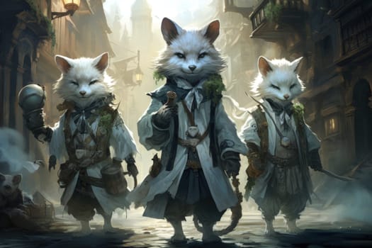 Enter the enchanting realm of the curious spirit foxes, mystical creatures that possess the ability to effortlessly traverse between the ethereal spirit world and the tangible physical realm.