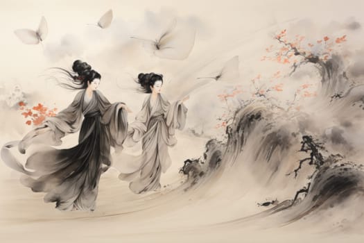 Immerse yourself in the enchanting world of fantasy as you witness the ethereal dance of graceful sylphs, ethereal beings of air and wind.