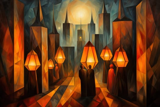 Step into a realm of ethereal beauty, where illuminated spirit lanterns serve as beacons of hope.