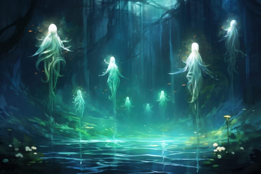 Delve into the realm of fantasy and witness the mesmerizing presence of elusive water elementals.