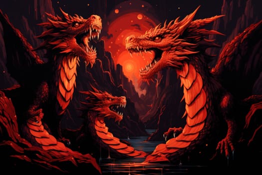 Enter the realm of fantasy and behold the mighty fire-breathing drakes, smaller yet equally formidable relatives of dragons.