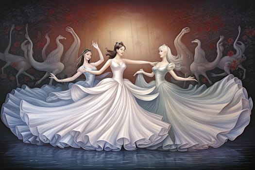 Step into a realm of enchantment and behold the mesmerizing beauty of elegant swan maidens.