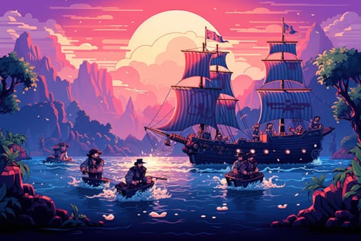 Set sail on a thrilling adventure where daring pirate captains navigate through enchanted seas.