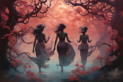 In the realm of fantasy, elusive mist walkers roam, their ethereal forms blending seamlessly with the swirling mists.