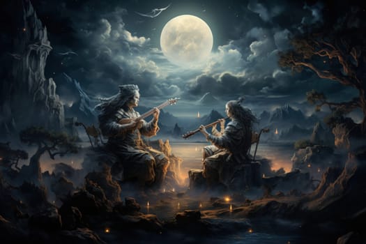 In the realm of fantasy, celestial harpists are ethereal beings whose music transcends the mortal plane and reaches the celestial realms.