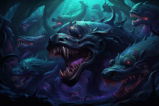 Immerse yourself in the depths of the fantastical with this captivating illustration by a professional visual artist.