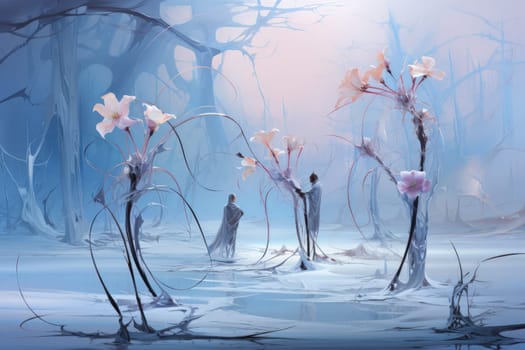 Immerse yourself in the enchanting world of fantasy and witness the elegance of the frost faeries.