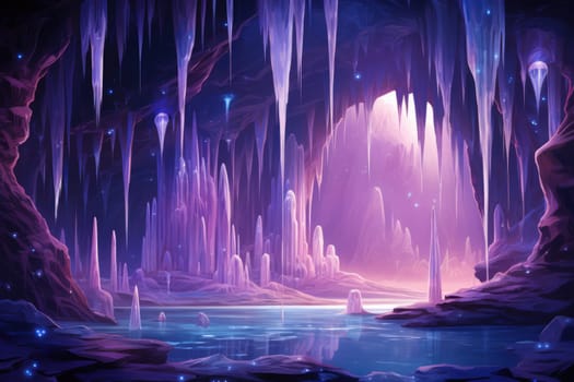 Enter a realm of enchantment where fantasy comes to life. Behold the mesmerizing sight of harmonious waterfalls adorned with radiant crystals.