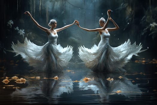 Step into a realm of enchantment and behold the mesmerizing beauty of elegant swan maidens.