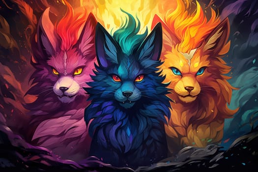 Witness the power and majesty of the ferocious thundercats in this captivating illustration crafted by a professional visual artist.